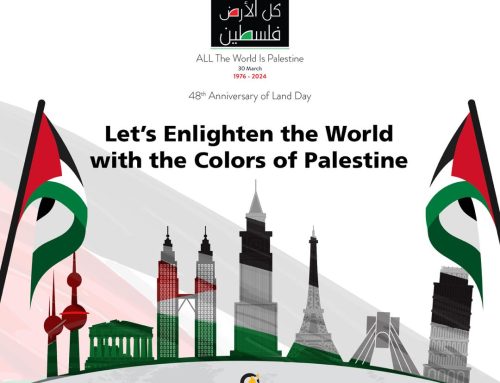 The Global Campaign to Return to Palestine/ GCRP launched a sub-campaign under the slogan “Let’s Enlighten the World with the Colors of Palestine