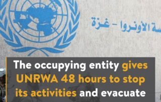 Closing UNRWA in Al-Quds... Leaving the Refugee Stranded…