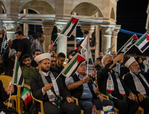 صور من موكب نداء الأقصى الرابع على طريق المشاية بين النجف وكربلاء