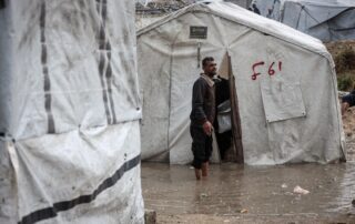 When the Rain Falls on Tents Weighed Down by Siege in Gaza