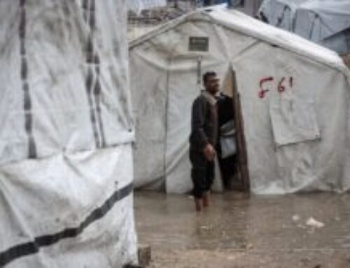 When the Rain Falls on Tents Weighed Down by Siege in Gaza